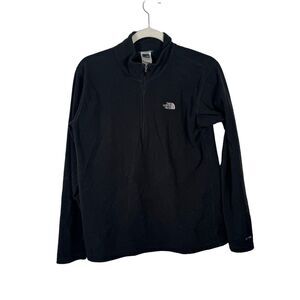 North Face Glacier TKA 100 Half Zip Pullover Fleece Lightweight Black Boys XL